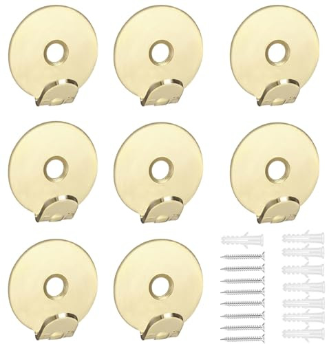 8 PCS Heavy Duty Picture Hooks Set, Strong Picture Hooks with Screws | Durable Heavy Duty Mirror Fixings, Wall Fixings Suitable for Mirrors, Gypsum Boards Artworks and Frame Suspensions