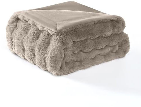 Modern Threads Water-Resistant Faux Rabbit Fur Pet Blanket for Dogs & Cats – Ultra-Soft Couch, Bed & Crate Protector, 30x40 Brown
