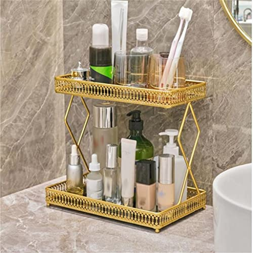 TEOYETTSF Double-Layer Washbasin Bathroom Shelf Toilet Washstand Cosmetic Storage Rack