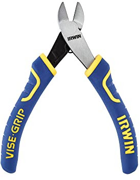 IRWIN 2078925 Vise-Grip Pliers with Spring, Flush Cut, Diagonal, Silver, 4-1/2-inch