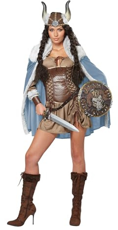 California Costumes Women's Viking Vixen Costume X-Large Tan,Brown