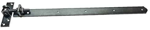 Premium Ladenbänder verzinkt mit Kloben verstellbar um 30 mm für Zauntor Länge 1000 mm x Breite 40 mm