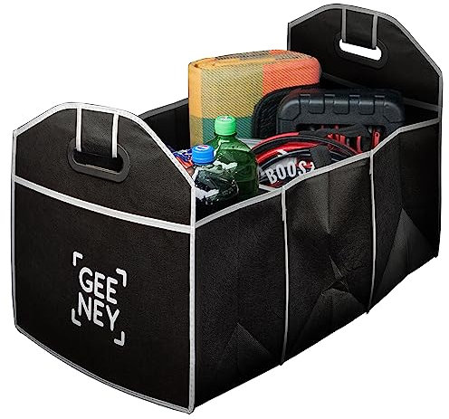 Geeney 2 In 1 Car Boot Organiser Shopping Tidy Heavy Duty Collapsible Foldable Storage, Car Boot Bag, Auto Car Storage Organiser, Foldable Storage Box