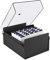 Acrimet 5 x 8 Karteikartenhalter Organizer mit Metallbasis, Robust (Inklusive AZ-Indexkarten und einem Kunststoff-Trenner) (Schwarze mit klarer Kunststoffdeckelabdeckung)