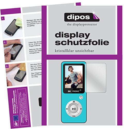 dipos 6x Clear Screen Protector for Bertronic BC04 Royal MP3-Player | Ultra-Thin, HD Clear, Protection Film, Perfect Fit, Anti-Scratch, Bubble-Free, Case-Friendly, Fingerprint Compatible