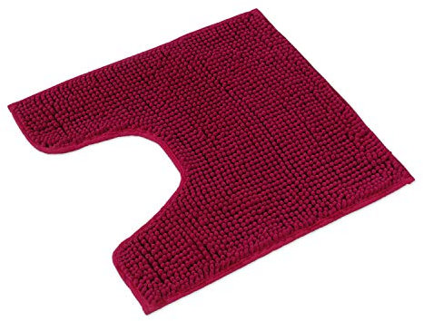 WohnDirect Badematte 45x45cm MIT WC Ausschnitt | Pink | rutschfest & Waschbar, Badezimmerteppich zum Set kombinierbar, Badvorleger, WC Garnitur, Badteppich, Oeko-TEX Zertifiziert
