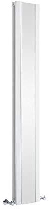Milano Icon White Vertical Double Flat Panel Radiator with Full Length Mirror - 1800mm x 265mm