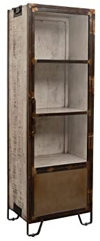 MASSIVMOEBEL24.DE | Vitrine Mango 60x40x180 braun lackiert Heavy Industry #240