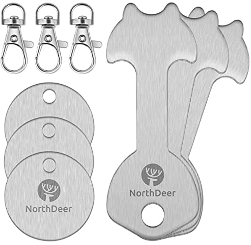 Passe Partout pour Caddie de Supermarché - Puces pour Chariots de Courses - Jeton Porte clé pour Chariot en Acier Inoxydable (3 Set)