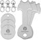 Passe Partout pour Caddie de Supermarché - Puces pour Chariots de Courses - Jeton Porte clé pour Chariot en Acier Inoxydable (3 Set)
