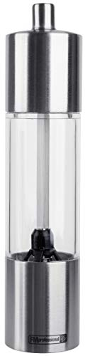 FMprofessional 22525 Macinasale, macinapepe, Acciaio Inossidabile, Argento