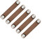 POFET 5pcs Nordic Wardrobe Cabinet Door Handle Soft PU Leather Door Handles for Cupboard Drawer Pull Knobs Furniture Hardware(26 x 140mm)- Brown