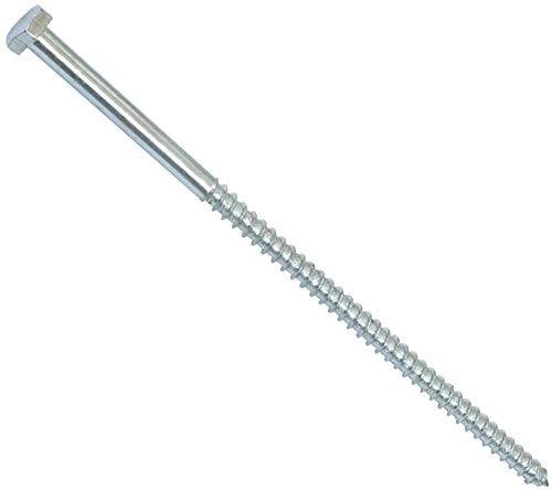 AERZETIX - C44578 - Satz von 10 - Schlüsselschrauben - holzschrauben M7x180mm - mit sechskantkopf 6 seiten - DIN571 - aus verzinktem stahl - montage befestigung dachstuhl sperrholz sperrholzplatten