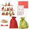 DuneDesign PERFEKT FÜR 2025: DIY Adventskalender zum Befüllen - 24 Adventskalender Säckchen Stoff mit Girlande und Sticker-Set - Weihnachtskalender zum Selber Befüllen Adventstüten zum Befüllen Kinder