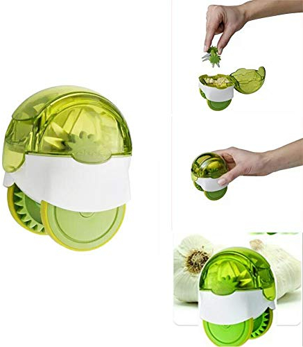 UKKD Garlic Press Garlic 1Pcs Garlic Grater Mini Portable Stainless Steel Roller Garlic Cutter Mini Garlic Crushed Household Kitchen Gadget Tools