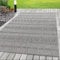 SIMPEX Outdoor Teppich, Boho-Design, Teppich Grau, 140 x 200 cm, Teppich skandinavischen Stil, Küche, Balkon, Terrasse, Garten, Picknick