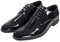 Scarpe Uomo Class Blu/Nero Lucido Vernice Eleganti Cerimonia (#A2 Nero, Numeric_46)