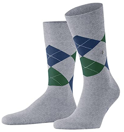 Burlington Herren Socken King M So Baumwolle gemustert 1 Paar, Grau Arctic Melange 3221, 40-46