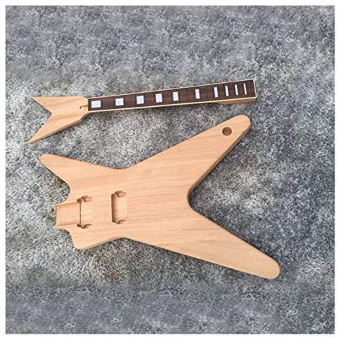 FLFL DIY Bausatz Gitarre DIY. E-Gitarrenkörper-Kit Geeignet Für DIY. Kunstliebhaber. Unvollendeter Gitarrenbausat