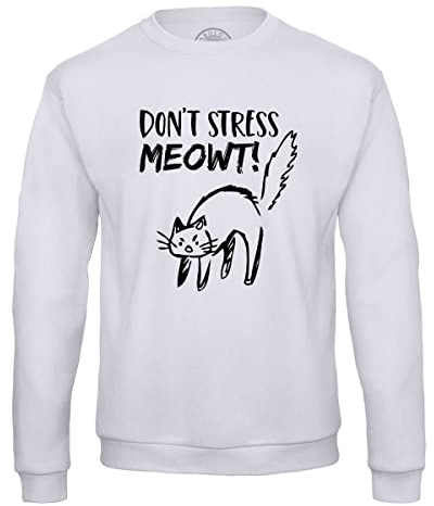Fabulous Sweatshirt für Männer Don't Stress Meowt Katze Haustiere Zeichnung