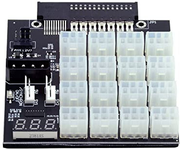 NFHK Flex Slot Server Power Board 14+10Pin auf 16x6Pin Power Supply Board for CHIA ETH BTC Mining Miner