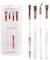 Renata Beauty Lot de 4 Pinceaux à Sourcils – Kit contenant : Pinceau Double Embout, Pinceau Biseauté, Pinceau Eyeliner, Pinceau Definer – Pinceaux de Maquillage et Beauté Professionnels Polyvalents