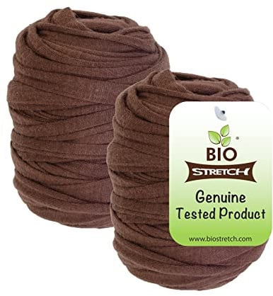 Biostretch Liens de Jardin Souples pour Plantes d’Intérieur et d’Extérieur – Résistants et Extensibles, Ficelle Découpable pour Plantes Grimpantes, Tomates et Jardinage à Domicile (40m / Marron)