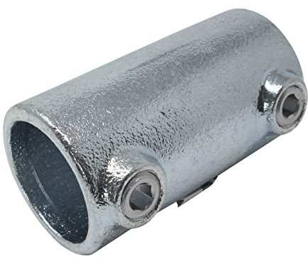 SO-TOOLS® Temperguss Verbindung für 42,4 mm Rohr Rohrverbinder zum verbinden bzw. verlängern von 2 Rohren