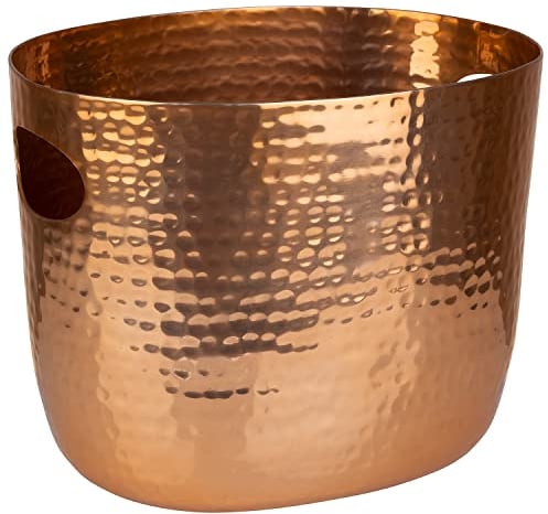 APS 36108 LARGE - Enfriador de vino y champán (aluminio, dos asas laterales, para 1-2 botellas, 25,5 x 19 x 20 cm), color cobre