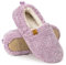 EverFoams Women's Fuzzy Full Slippers Soft Comfy Faux Shearling Memory Foam Indoor House Shoes Purple, 6.5 UK