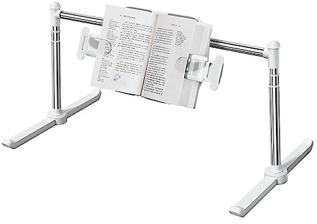 Buhelyc Supporto per Libri per La Lettura, Leggio per Letto, Regolabile Altezza E Inclinazione, Antiscivolo, per Libri, Spartiti, Tablet, Telefoni Cellulari, per Bovindo, Desktop, Divano, Pavimento
