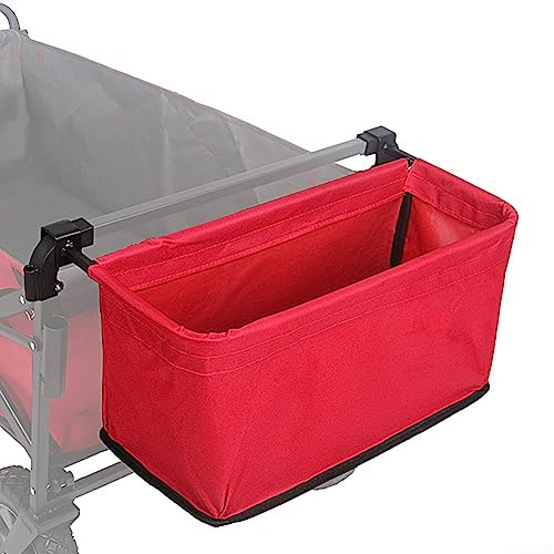 DAZZLEEX Wagon Heck-Aufbewahrungstasche, zusammenklappbar, Oxford-Stoff, Hecktasche, Trolley, Zubehör für Freizeit, Camping, Picknicks (rot)