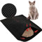 Sonnewelt 78cm*60cm Katzenklo Matte Katzenstreu Matte Katzenklo Unterleger Waben Design Katzenklo Vorleger wasserdichte Doppelte Schichte Entwurf Bienenwabe Matte Katzenmatte für Sauberkeit