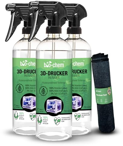 3D-Drucker-Reiniger 3X 750 ml Spray für alle 3D-Drucker, PC-Teile und weitere Elektro-Geräte I Umweltschonender 3D-Druckbett-Reiniger mit hoher Lösekraft I Geruchsneutral und kennzeichnungsfrei