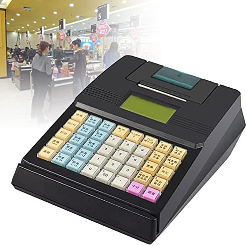 Elektronische Registrierkasse, Digitale Registrierkasse mit 40 Tasten, LED-Anzeige für Geschäftsrestaurants/Geschäfte, multifunktionale Registrierkasse, einfach zu bedienen