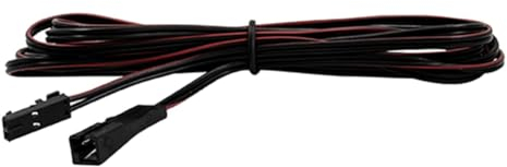 Rolux LED MINI AMP Stecker Verlängerungskabel 1,80m mit Stecker und Buchse schwarz