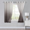 XWZO Voile Gardinen mit Ösen Vorhänge Farbverlauf Vorhang Sheer Ombre Gardinen 2 er Set für Schlafzimmer und Wohnzimmer Schlaufengardinen mit Raffhalter H145xB140cm Kaffeebraun