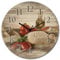 ARTLAND Wanddeko Wanduhr Holz Funkuhr ohne Tickgeräusche lautlos rund Ø 30 cm Küchenuhr Teig für Pizza T5UZ