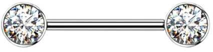 Taffstyle Piercing Schmuck Brustwarzenpiercing Brustwarze Intimpiercing Brust Nippel Intim Ohr Ohrpiercing Titan Implantatqualität Innengewinde Kristall