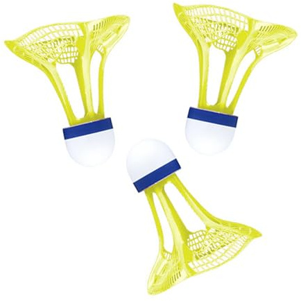 QSTDGVPW 3 X Winddichte Badminton, Sporttrainings Badminton Federbälle, Freizeit Federball Set, Badmintonbälle für Spieler Aller Spielstärken, Fitnessstudio, Badmintonbälle für Park Strand