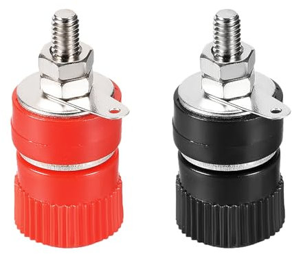 Rebower Binding Post Terminal, M4 Thread Power Amplifier Speaker Connector for Speaker, Battery Box, Banana Plug