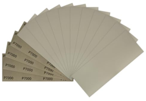15 pcs 7000 Grit Sandpaper Set Wet and Dry Sandpaper for Wood Walls Metals Cars Sand Paper 9 x 3.6 Inch