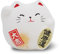 COTONOHA Banko Ware Maneki Neko – kleine Glückskatze Figur für Glück, hergestellt in Japan, 5,6 cm, Weiß