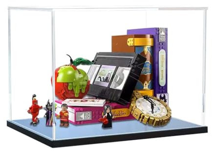 TRUSTFAR Acrylic Dustproof Display Case Designed for Lego 43227 Villain Icons Model, Display Box Compatible with Lego 43227，3MM Thick Display Box Storage for Lego 43227. (No model) (black 3mm)