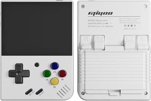 SJXHPLBX Miyoo Mini Plus Retro Handheld Game Console,3.5-inch Retro Portable Mini Handheld with 128G TF Card,Support 12000+Games,Support WiFi (White)