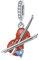 Wedanor Charme Geige Herz baumelt Charms Anhänger 925 Sterling Silber Charm Pendant für Europäische Armbänder und Halsketten