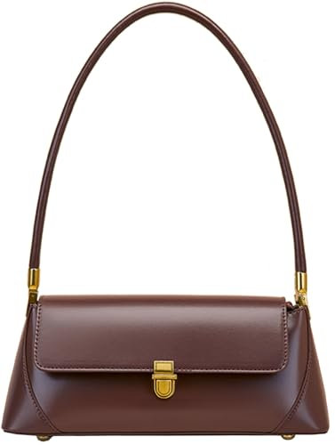 Farcauo Kleine Umhängetasche Für Damen Vintage Handtasche Taschen Schultertasche Damen Klein Pu Leder Clutch y2k Shoulder Bag Braun Mini Achsel Tasche