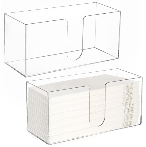 ZAVOOS 2 Pack Acrylic Paper Towel Holder, Suitable for Multifold Napkins