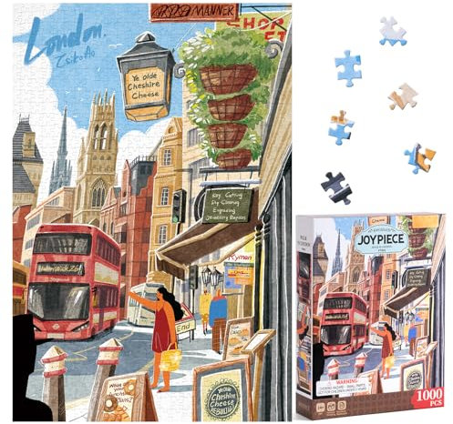 ROWOOD 1000 Teile Puzzle für Erwachsene Kinder, herausforderndes Spiel, Lernspielzeug, Puzzle Geschenke für Frauen Männer, Spaziergang in London