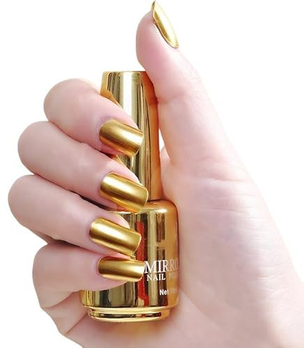 Soelegant Metallic Nagellack, 18 ml, Gold, Spiegelnder Effekt, Langlebig und Schnelltrocknend